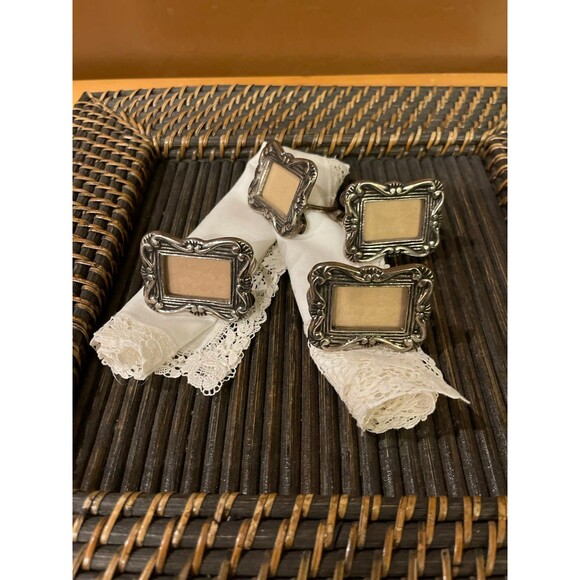 Vintage Picture Frame Napkin Rings - Picture 1 of 7